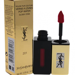 Son Rouge Pur Couture Vernis A Levres Pop Water Glossy Stain 201 Dewy Red